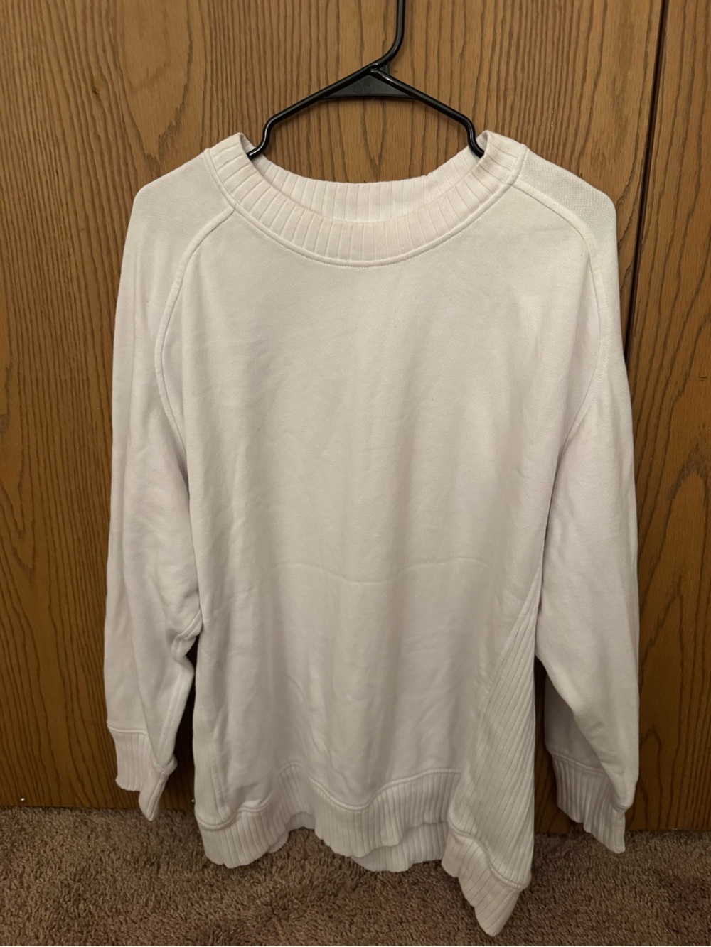 aerie White Crewneck Pullover Sweater